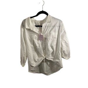 NWT olive and oak white blouse size xl